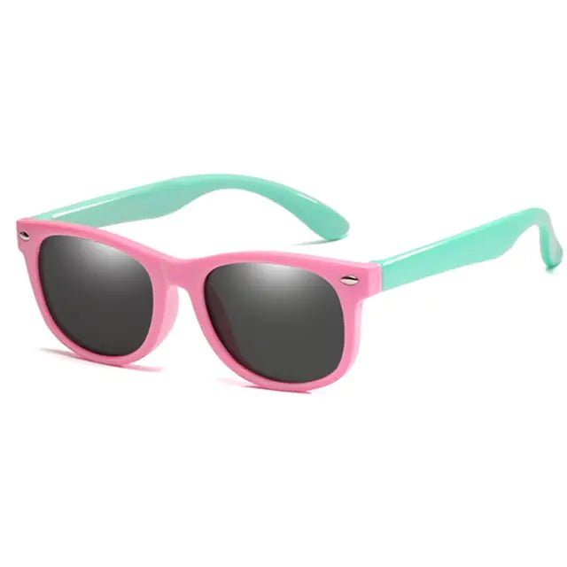 Kids Round Polarized Sunglasses - Pink Green - Infants planet