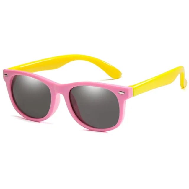Kids Round Polarized Sunglasses - Pink Yellow - Infants planet