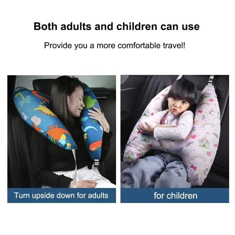 Kids Travel Pillow - Blue Dinosaur - Infants planet