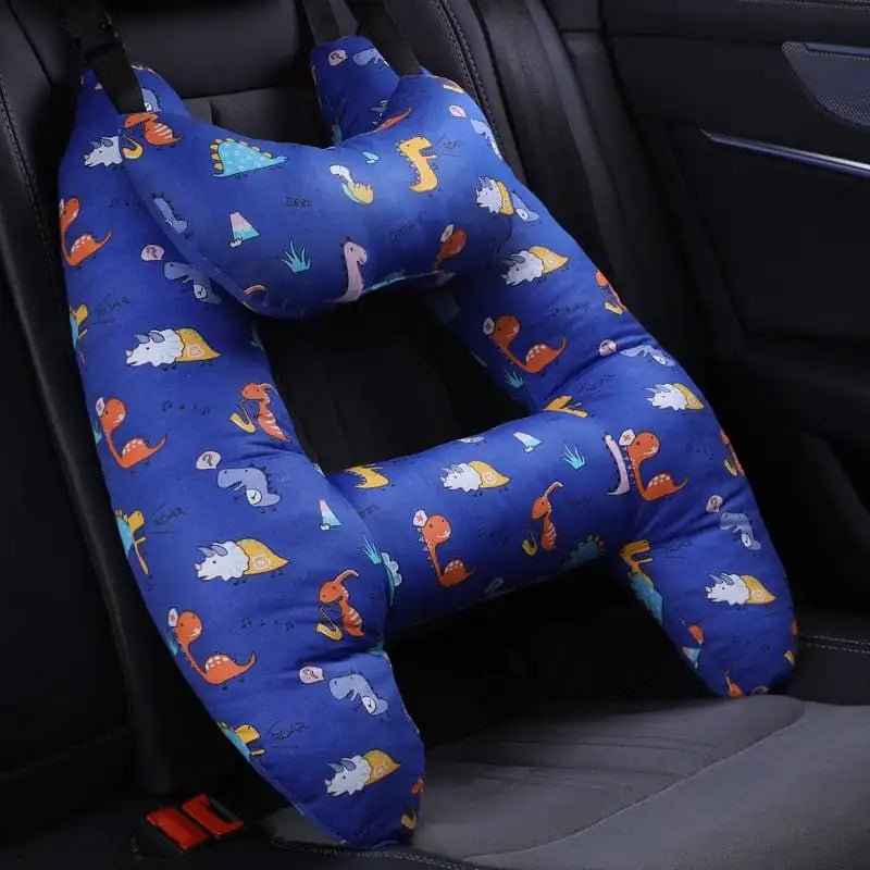 Kids Travel Pillow - Blue Dinosaur - Infants planet