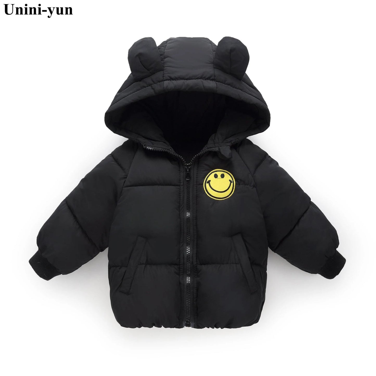 Kids Warm Hooded Coat - Xian - Lian Black - Infants planet