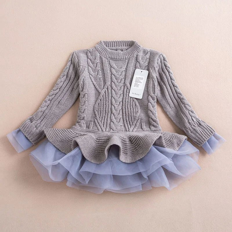 Kids Winter Knitted Chiffon - Orange - Infants planet