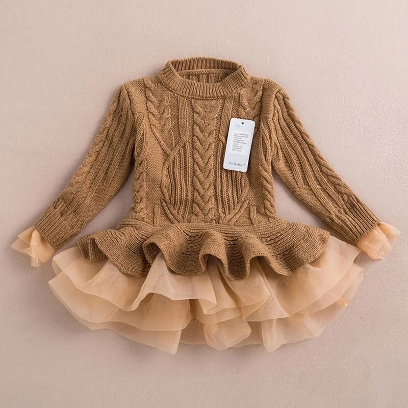 Kids Winter Knitted Chiffon - Orange - Infants planet