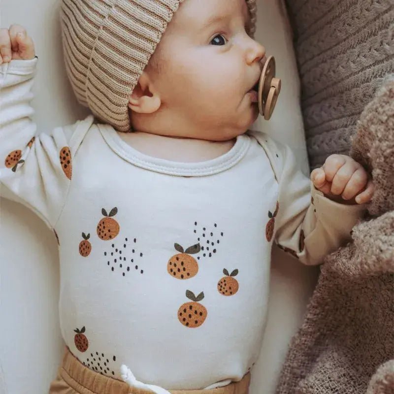 Little Clementine Bodysuit - Beige White - Infants planet