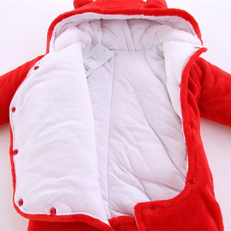 LZH Baby Winter Overall Long Sleeve Infant Clothing - Red - Infants planet
