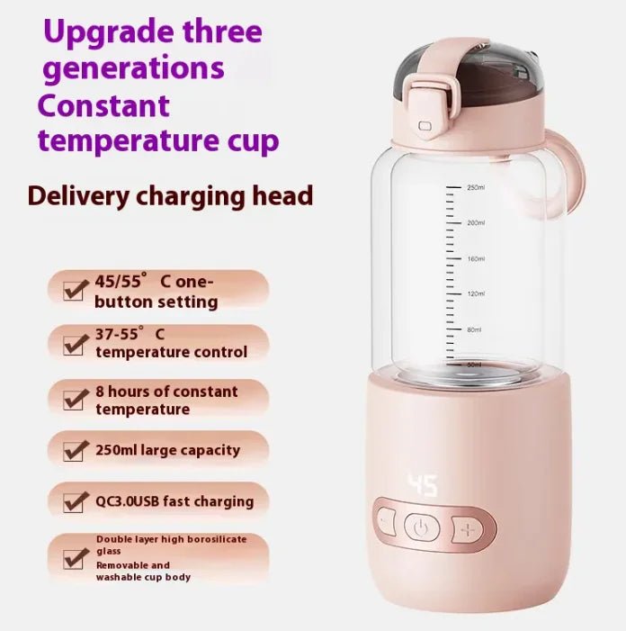 MilkMate Pro Wireless Portable Baby Milk Mixer - Pink - Quick Charge - Infants planet