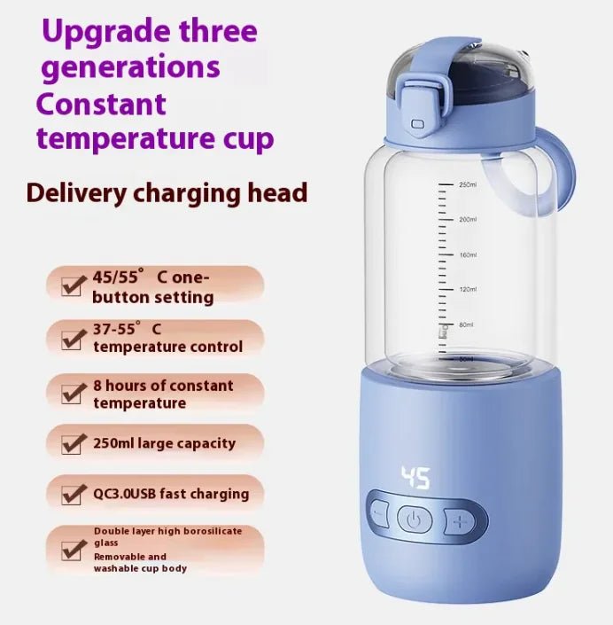 MilkMate Pro Wireless Portable Baby Milk Mixer - Blue - Quick Charge - Infants planet