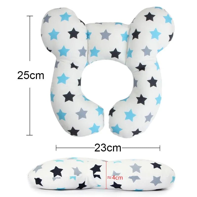 New Protective Baby Travel Pillow - Gray Star - Infants planet