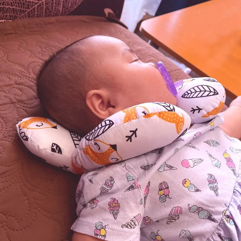New Protective Baby Travel Pillow - Gray Star - Infants planet