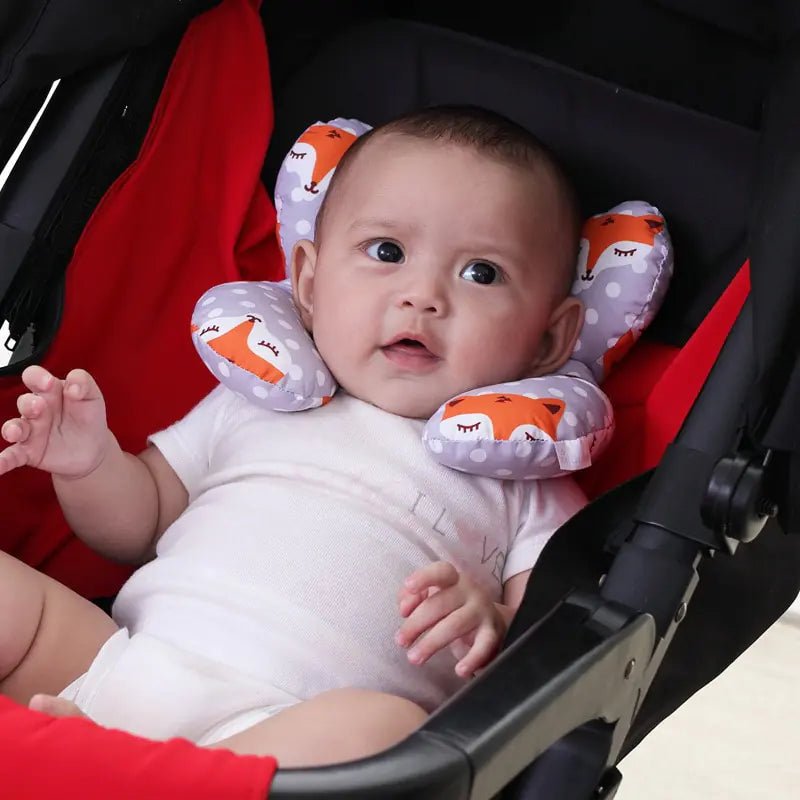 New Protective Baby Travel Pillow - Gray Star - Infants planet