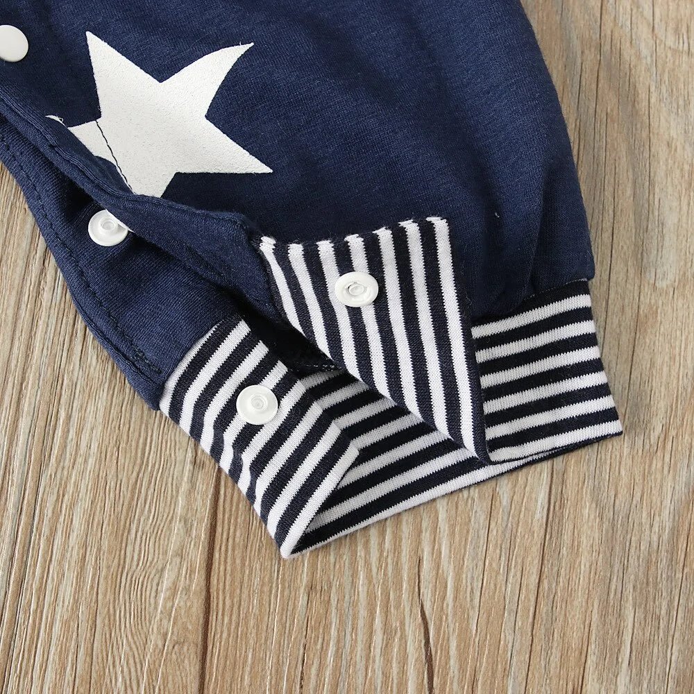 Newborn Baby Boy Clothes Long Sleeve Tops + Suspender Pants + Hat - green - Infants planet