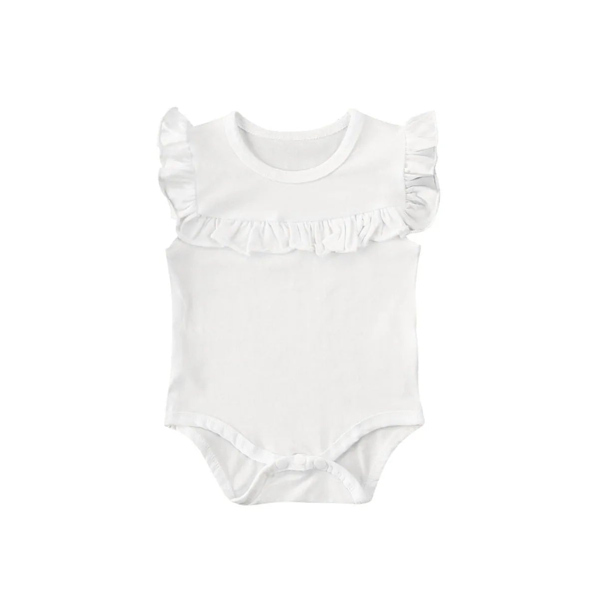 Newborn Baby Girl Sunsuit Outfit - White - Infants planet