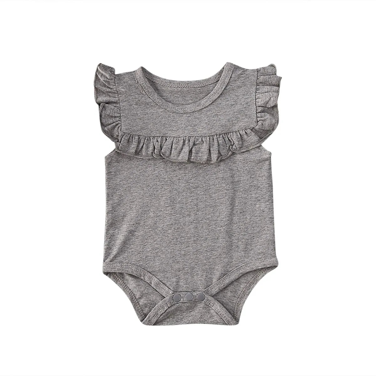 Newborn Baby Girl Sunsuit Outfit - Gray - Infants planet