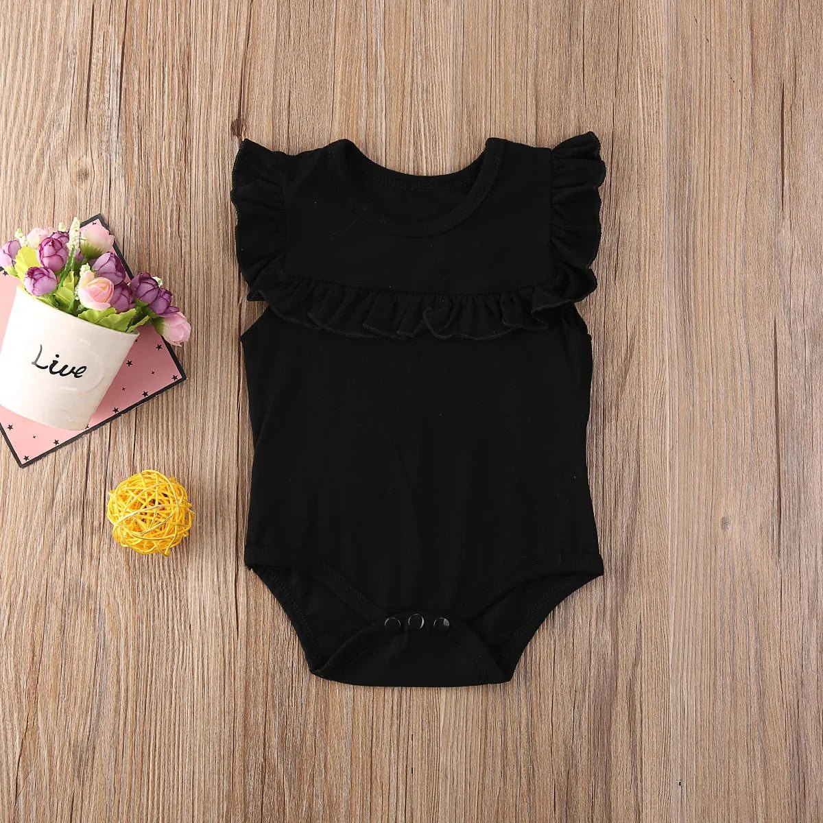Newborn Baby Girl Sunsuit Outfit - Black - Infants planet