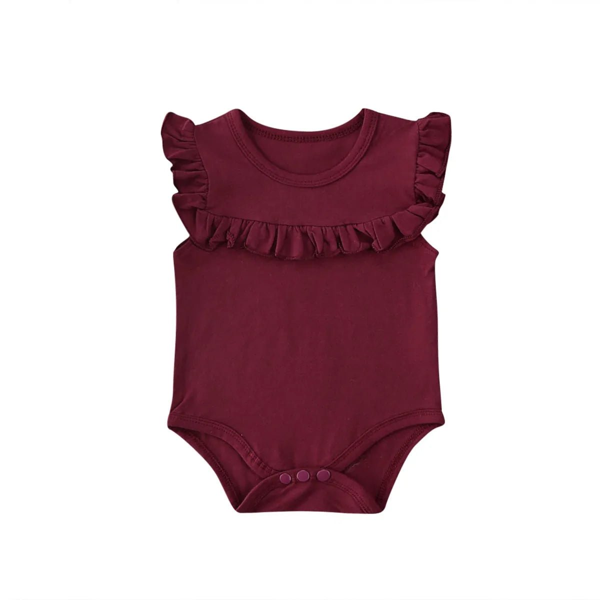 Newborn Baby Girl Sunsuit Outfit - Wine Red - Infants planet