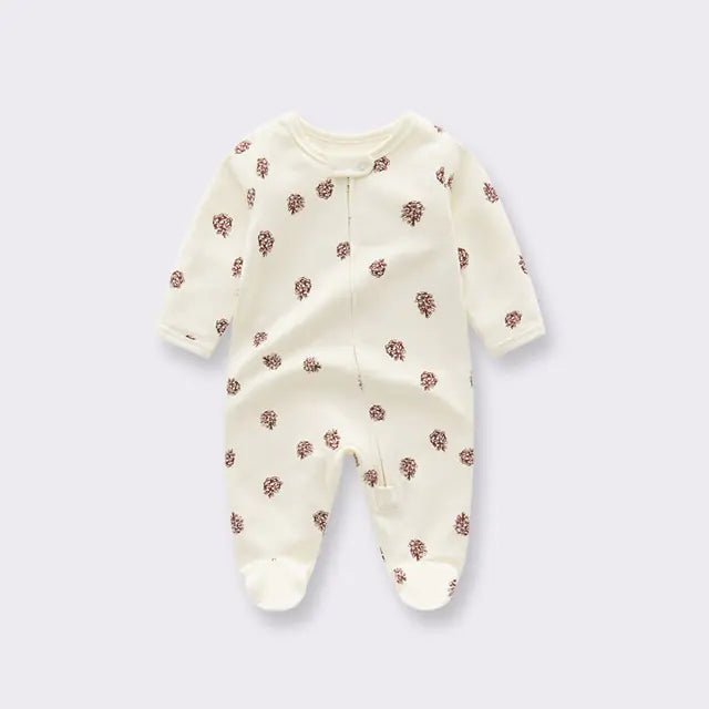 Newborn Baby Knitted Footie Jumpsuit - Beige - Infants planet