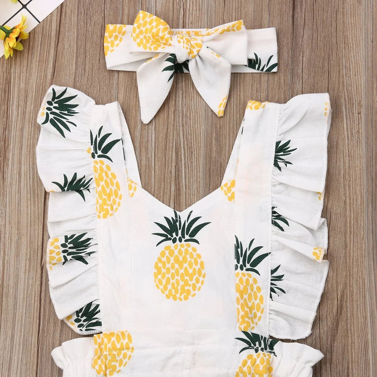 Newborn Pineapple Print Romper Set - as the picture - Infants planet