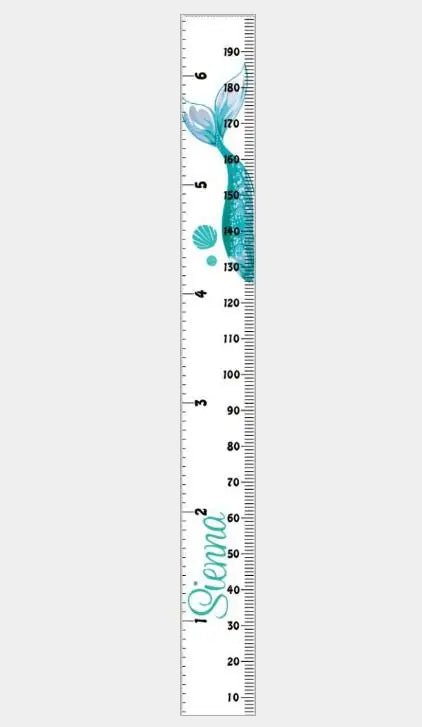 Nordic Style Kids Height Ruler - Green Mermaid Tail - Infants planet