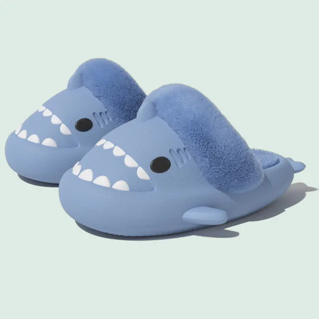Detachable Kids Winter Shark Slippers - B - Blue - Infants planet