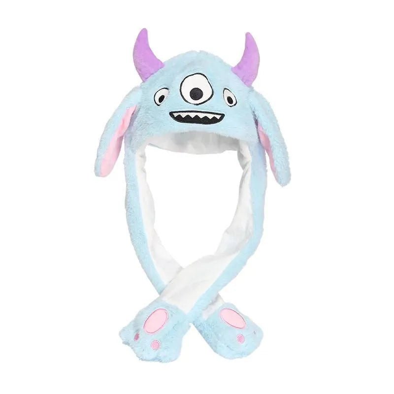 Rabbit Ear Airbag Hat: Fun Plush Toy Cap for Kids and Adults - brown dog - Infants planet