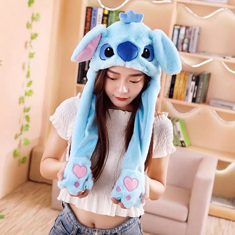 Rabbit Ear Airbag Hat: Fun Plush Toy Cap for Kids and Adults - brown dog - Infants planet