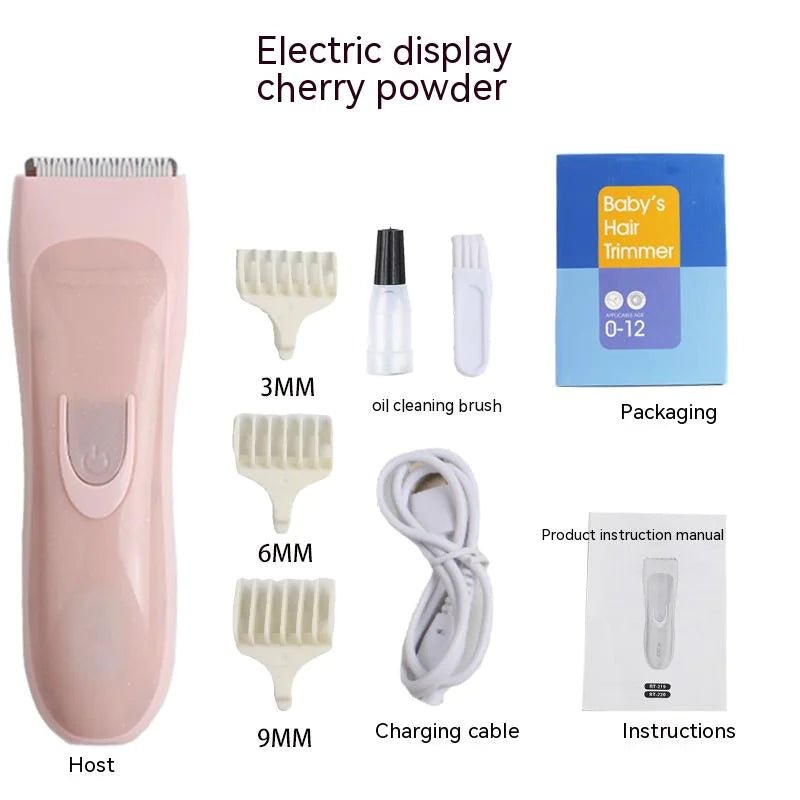 Rechargeable Baby Hair Clippers - YYT 702 Cherry Blossom Powder - Infants planet