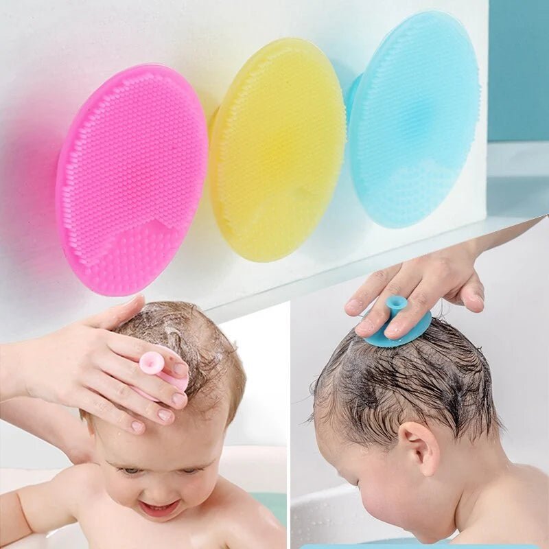 Silicone Soft Baby Bath Massage Brush - Pink - Infants planet