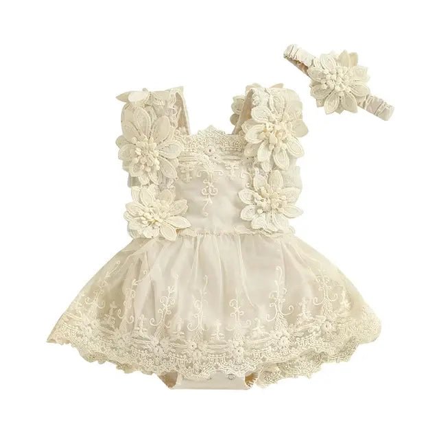 Sleeveless Infant Bodysuit With Headband - A1 - Infants planet