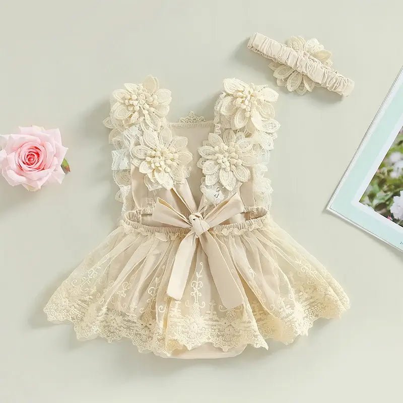 Sleeveless Infant Bodysuit With Headband - A1 - Infants planet