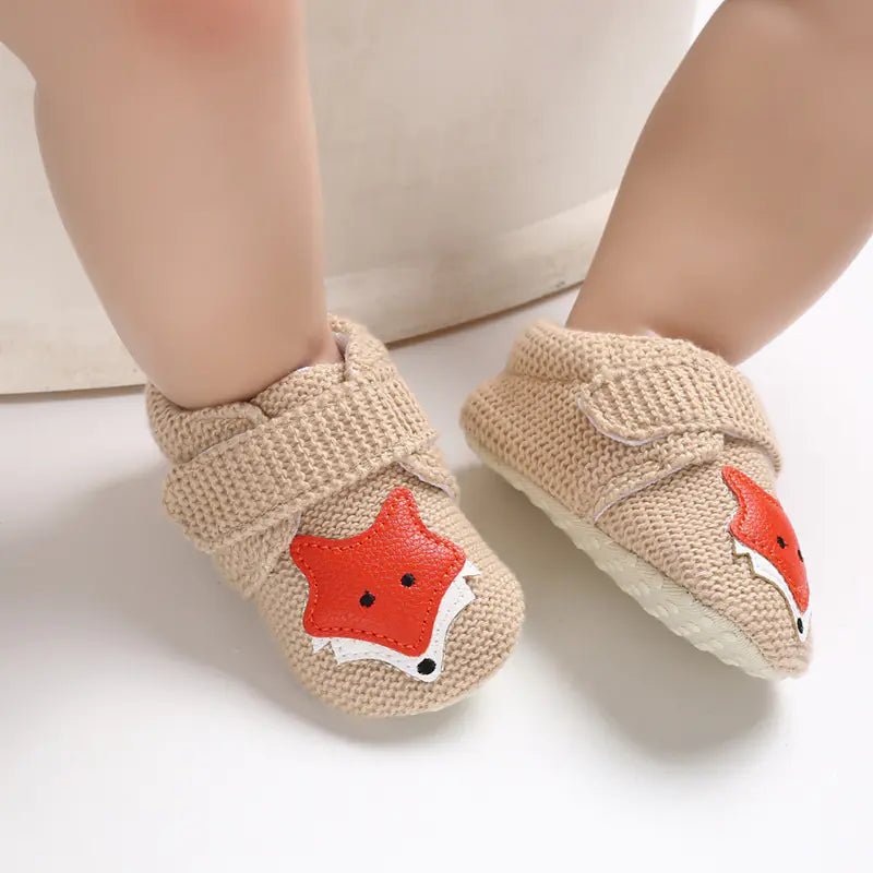 Soft Sole Cartoon Baby Shoes for 0 - 1 Year Olds - Apricot - Infants planet