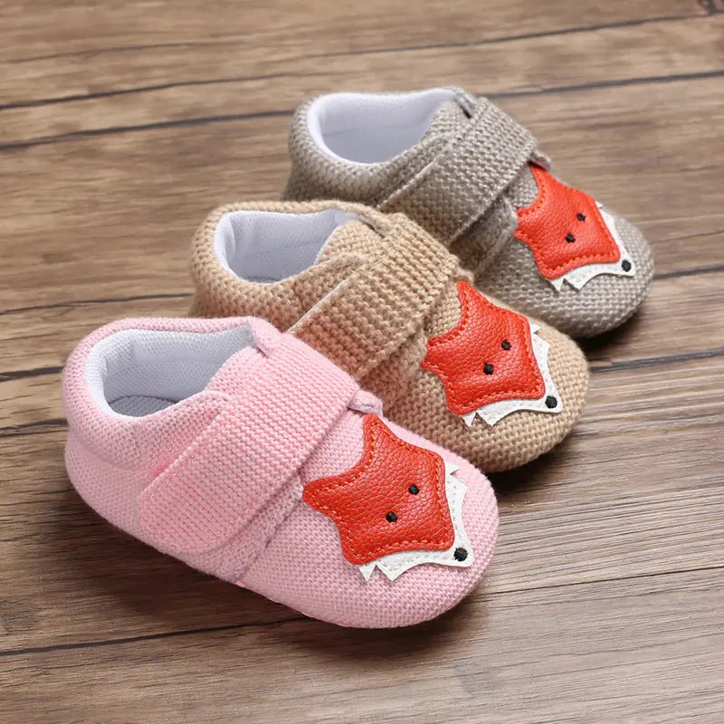 Soft Sole Cartoon Baby Shoes for 0 - 1 Year Olds - Grey - Infants planet