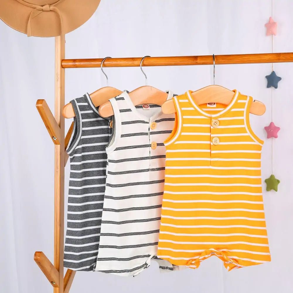 2019 Baby Striped Romper: Sleeveless Summer Outfit - Infants planet