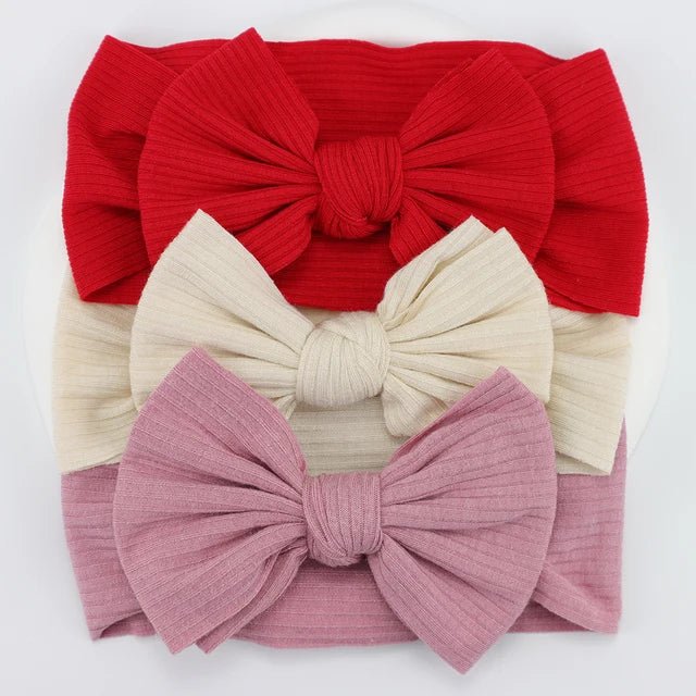 3Pcs/Lot Knit Baby Headband Bow Set - Infants planet