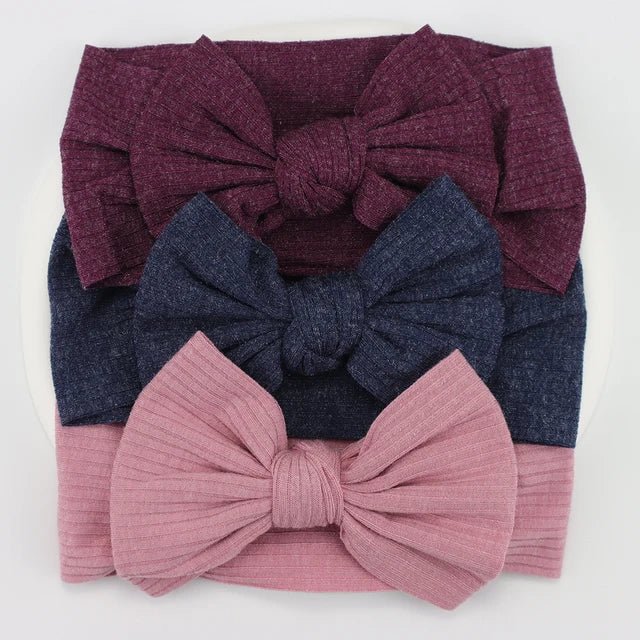 3Pcs/Lot Knit Baby Headband Bow Set - Infants planet