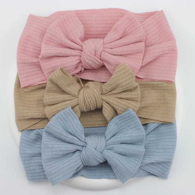 3Pcs/Lot Knit Baby Headband Bow Set - Infants planet