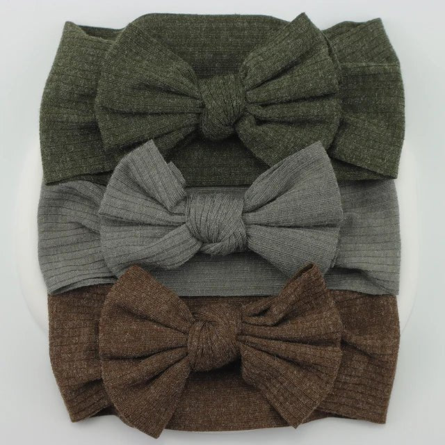 3Pcs/Lot Knit Baby Headband Bow Set - Infants planet