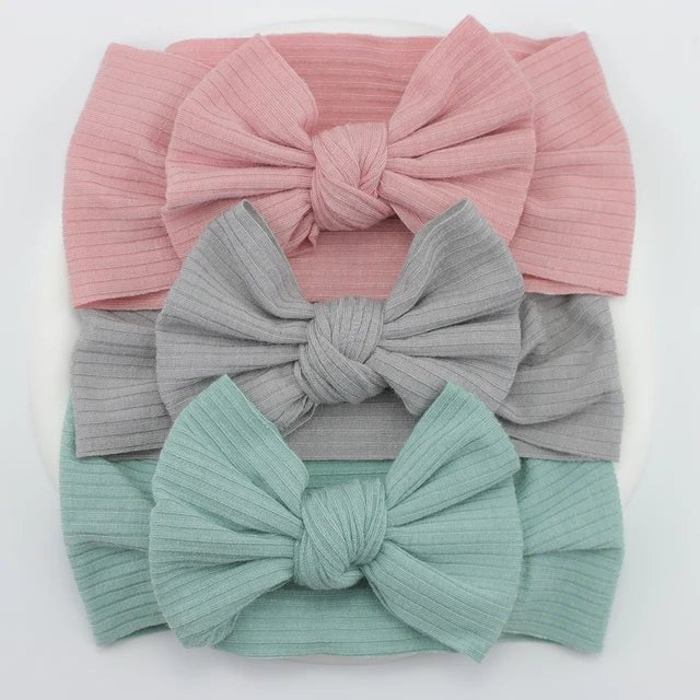 3Pcs/Lot Knit Baby Headband Bow Set - Infants planet