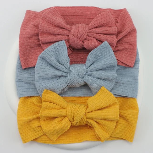 3Pcs/Lot Knit Baby Headband Bow Set - Infants planet