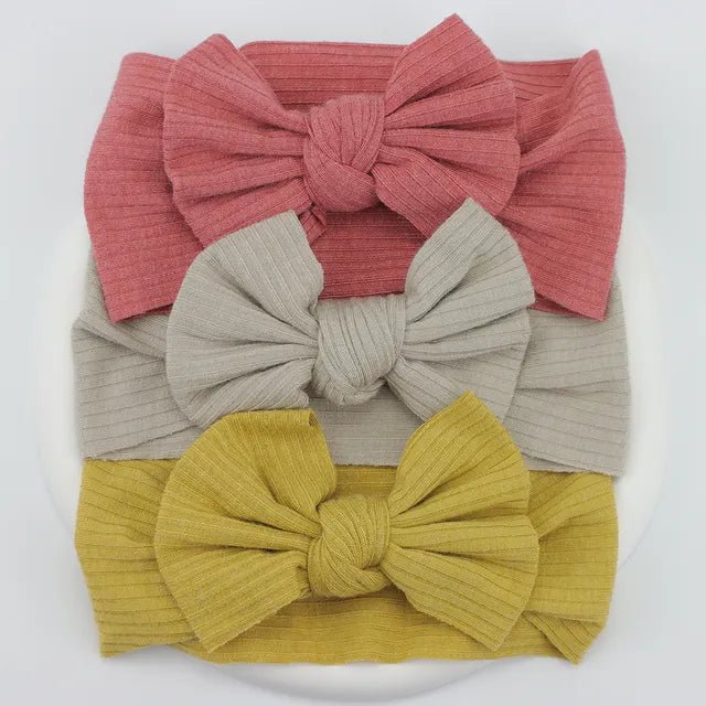 3Pcs/Lot Knit Baby Headband Bow Set - Infants planet