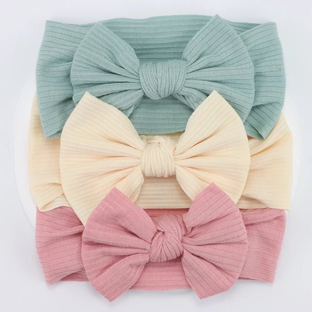 3Pcs/Lot Knit Baby Headband Bow Set - Infants planet