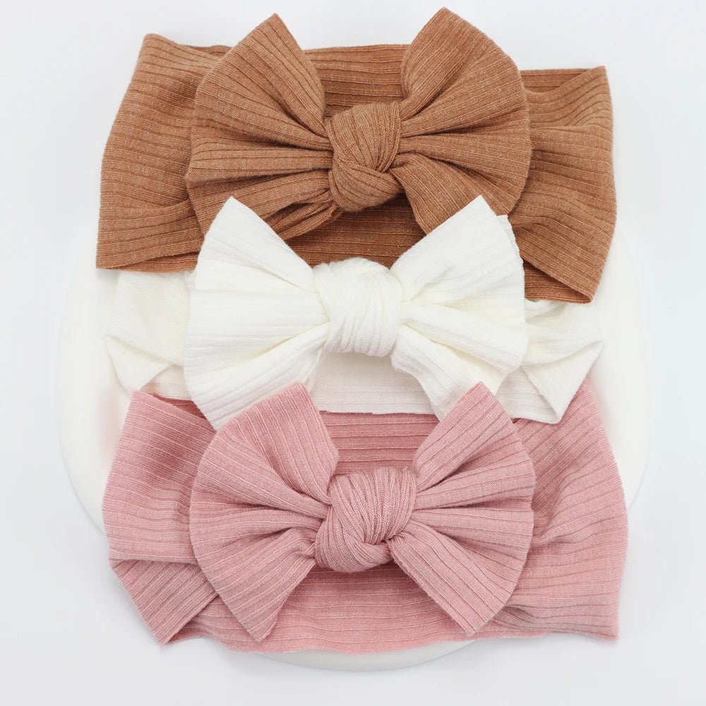 3Pcs/Lot Knit Baby Headband Bow Set - Infants planet