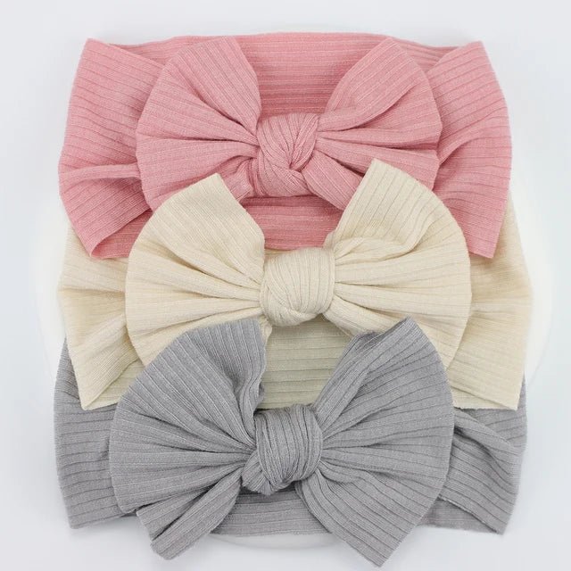 3Pcs/Lot Knit Baby Headband Bow Set - Infants planet