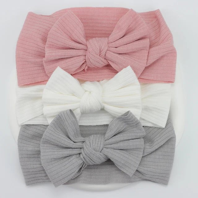 3Pcs/Lot Knit Baby Headband Bow Set - Infants planet