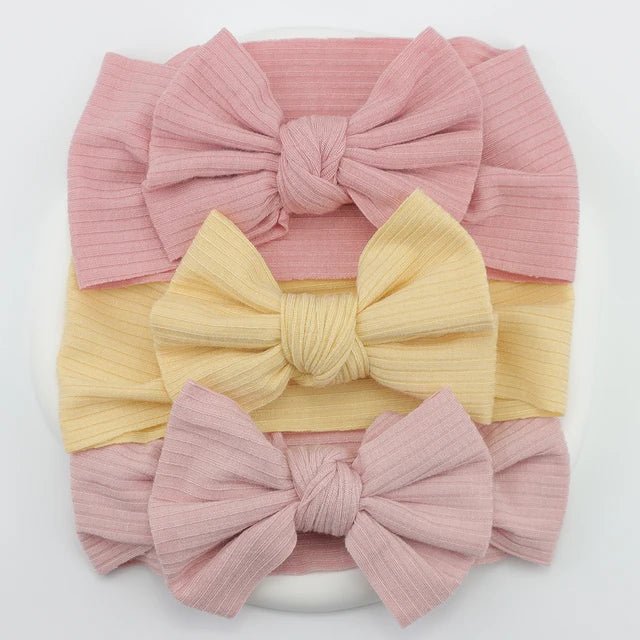 3Pcs/Lot Knit Baby Headband Bow Set - Infants planet