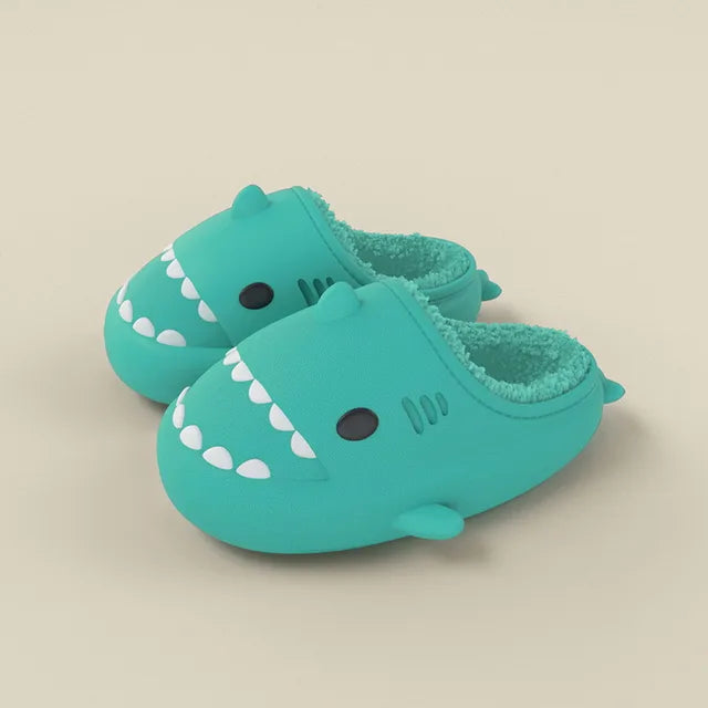 Detachable Kids Winter Shark Slippers