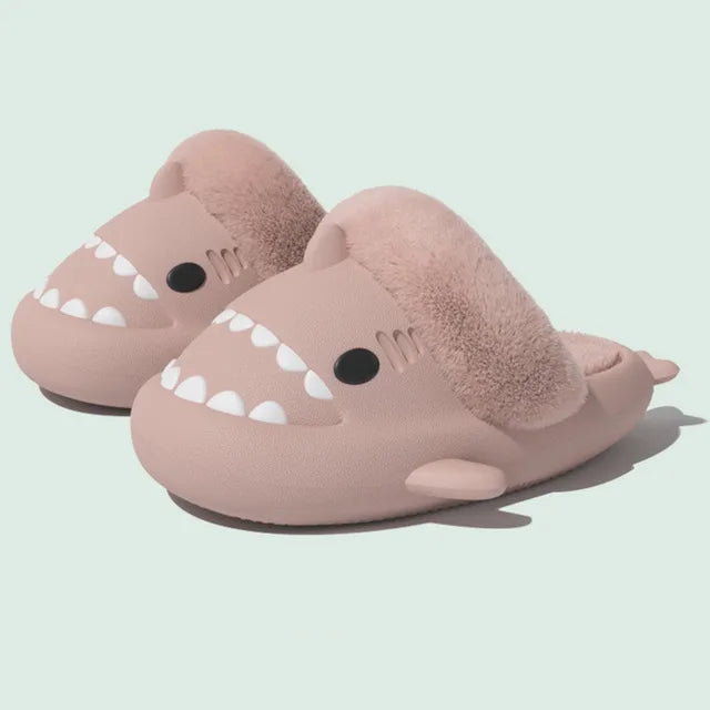 Detachable Kids Winter Shark Slippers