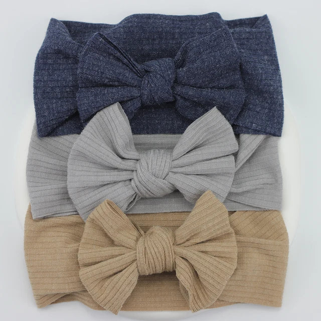 3Pcs/Lot Knit Baby Headband Bow Set - Infants planet