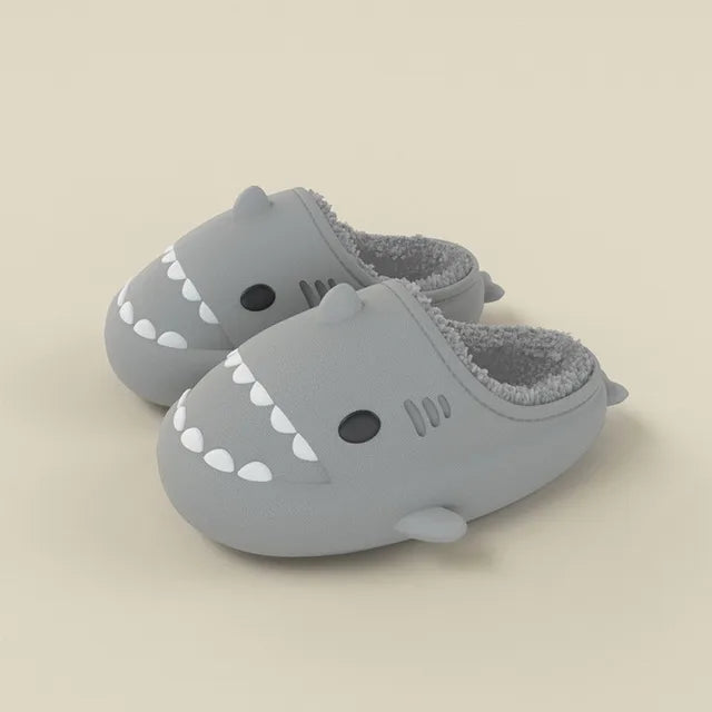 Detachable Kids Winter Shark Slippers