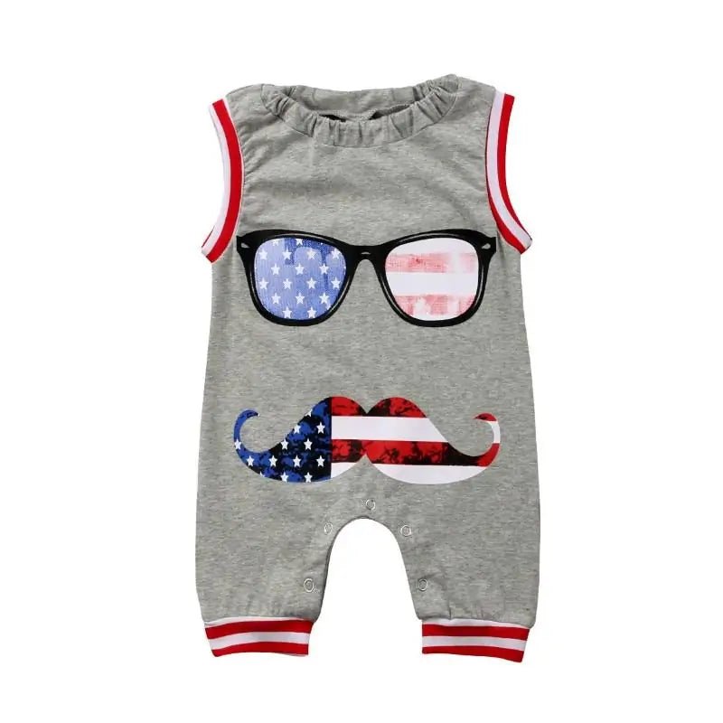 Baby Boy Printed Glasses Romper - Infants planet