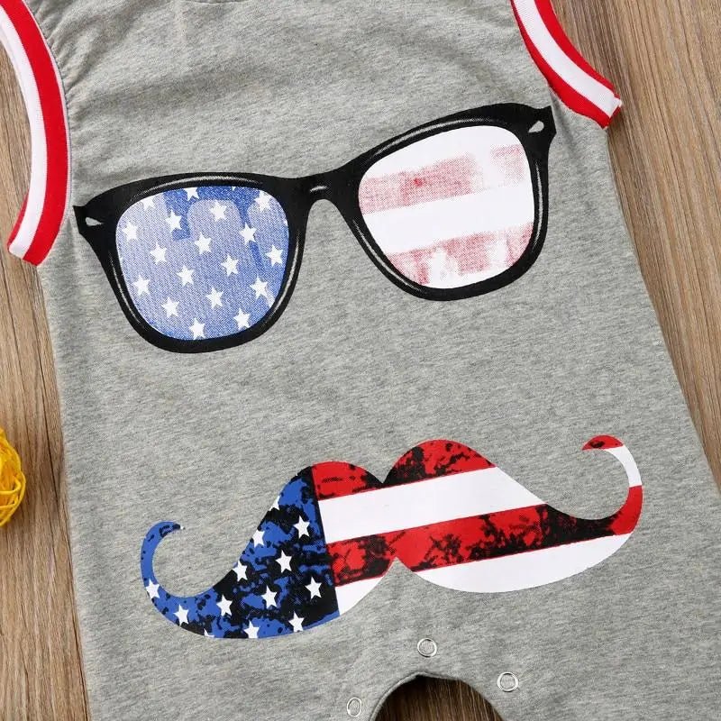 Baby Boy Printed Glasses Romper - Infants planet